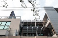 the exterior of a modern house in bangkok, thailand