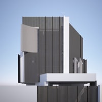 a 3d rendering of a modern building