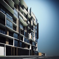 3d rendering of a modern apartment building